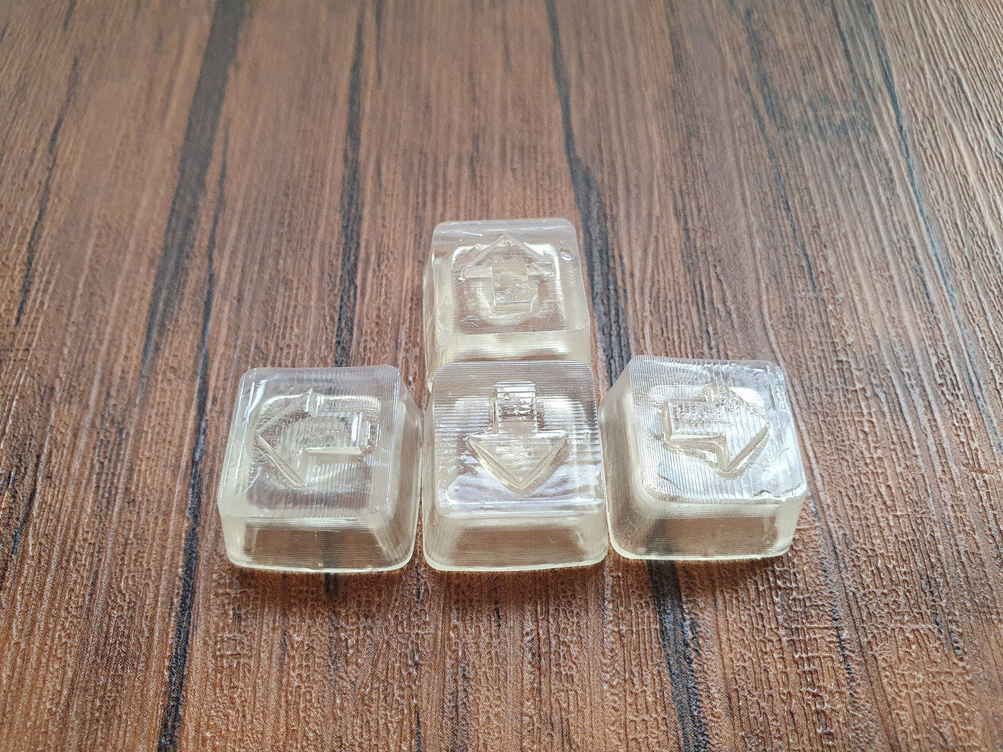 Clear Arrow mechanical keycaps 3D printed