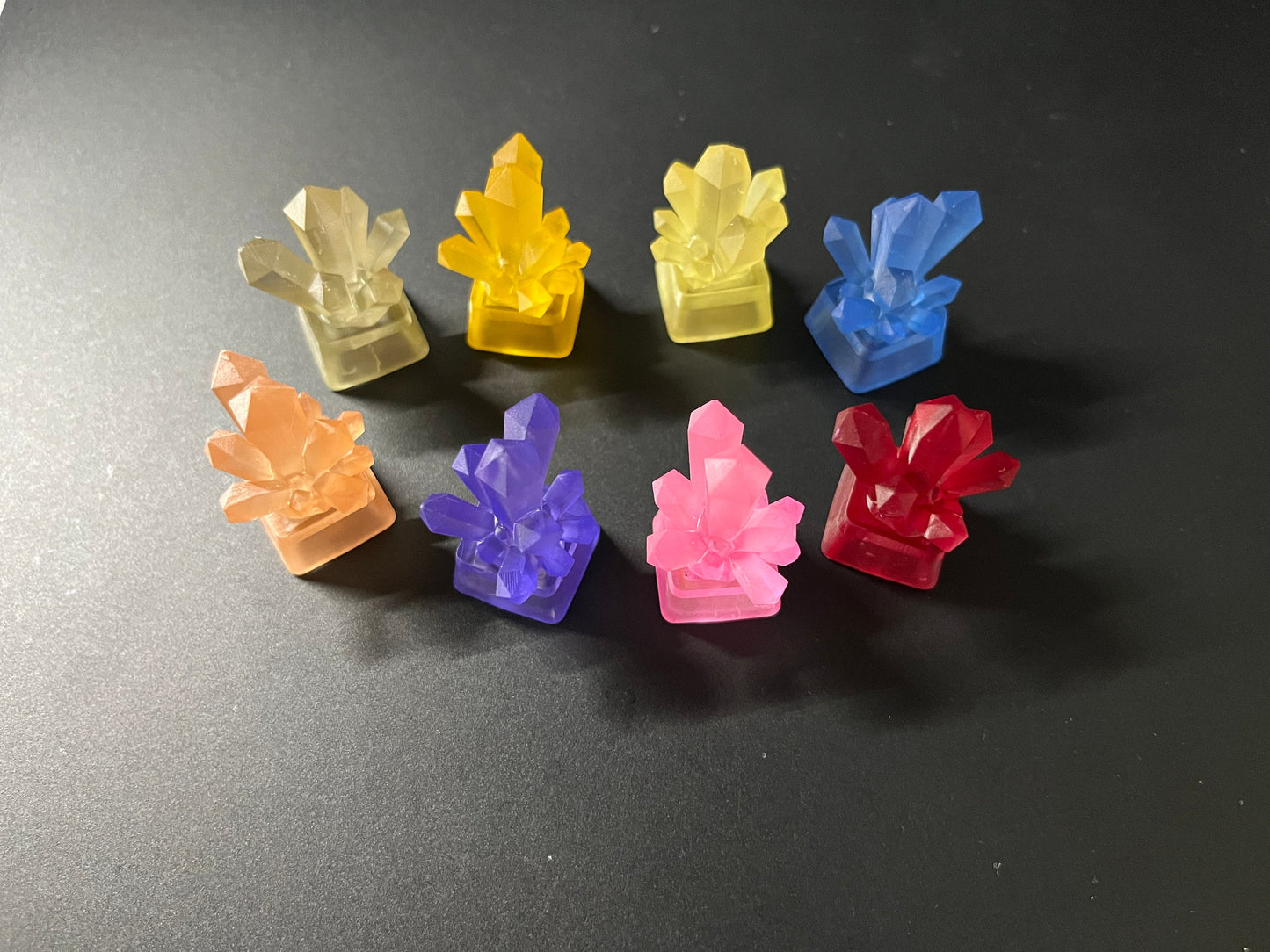 Black / Dark Crystal mechanical keycaps 3D printed