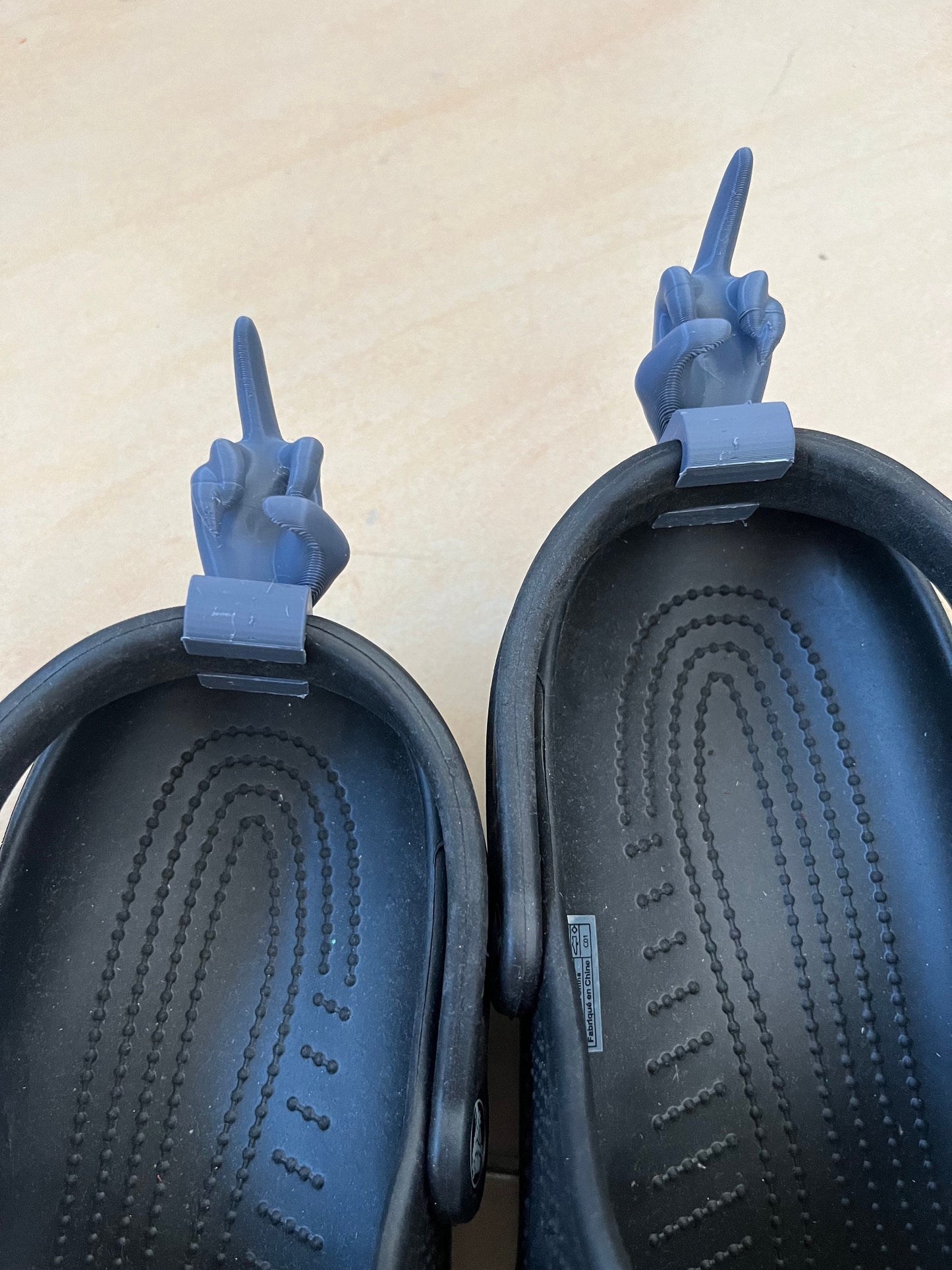 Middle finger for Croc with many colors