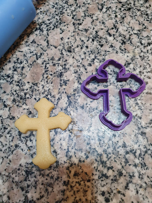 Cross Happy Easter cookie cutter
