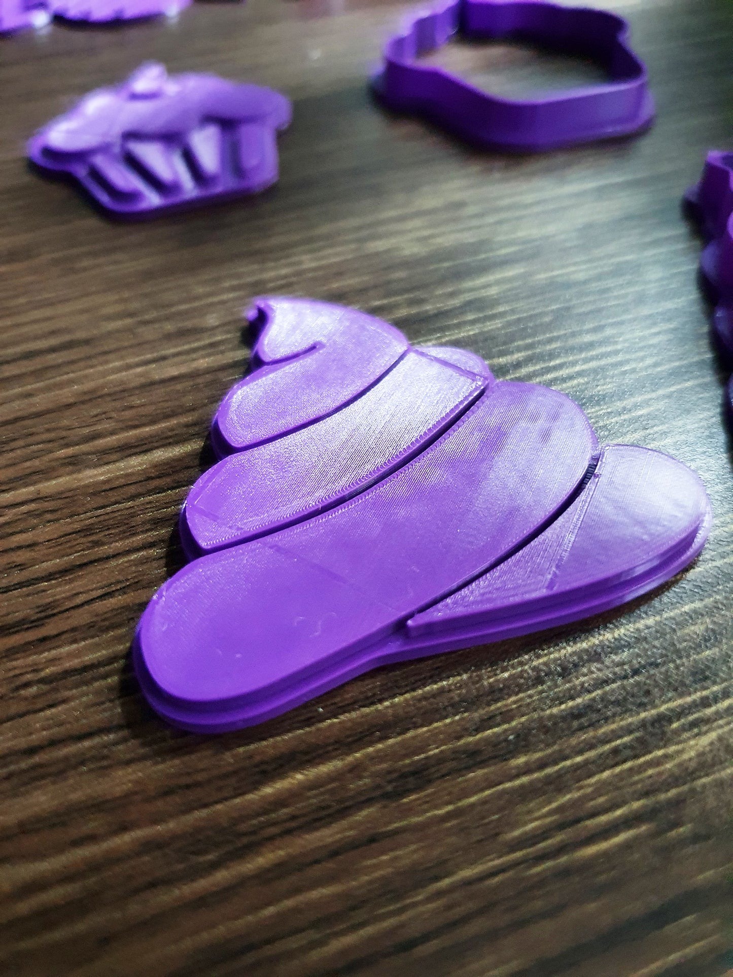 Basic Shape part two cookie cutter (Popsicle, candy, pizza, cupcakes, diamond, poop) with stamp