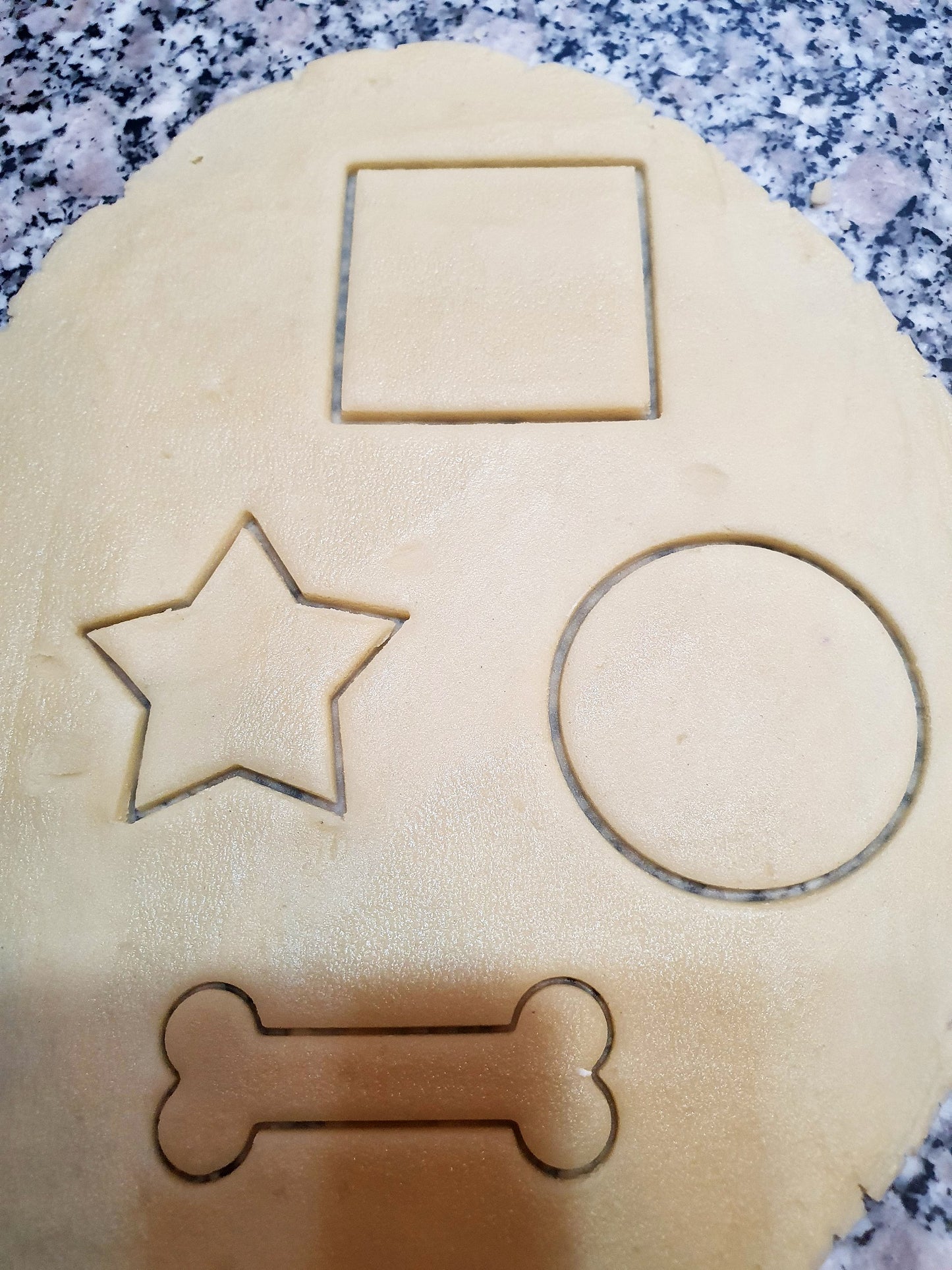 Basic Shape part one cookie cutter (Circle, Square, Star, Bone)