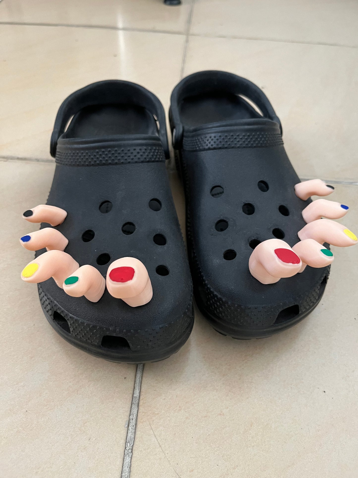 Bend Toes charm 3d printed for Croc with many color selection