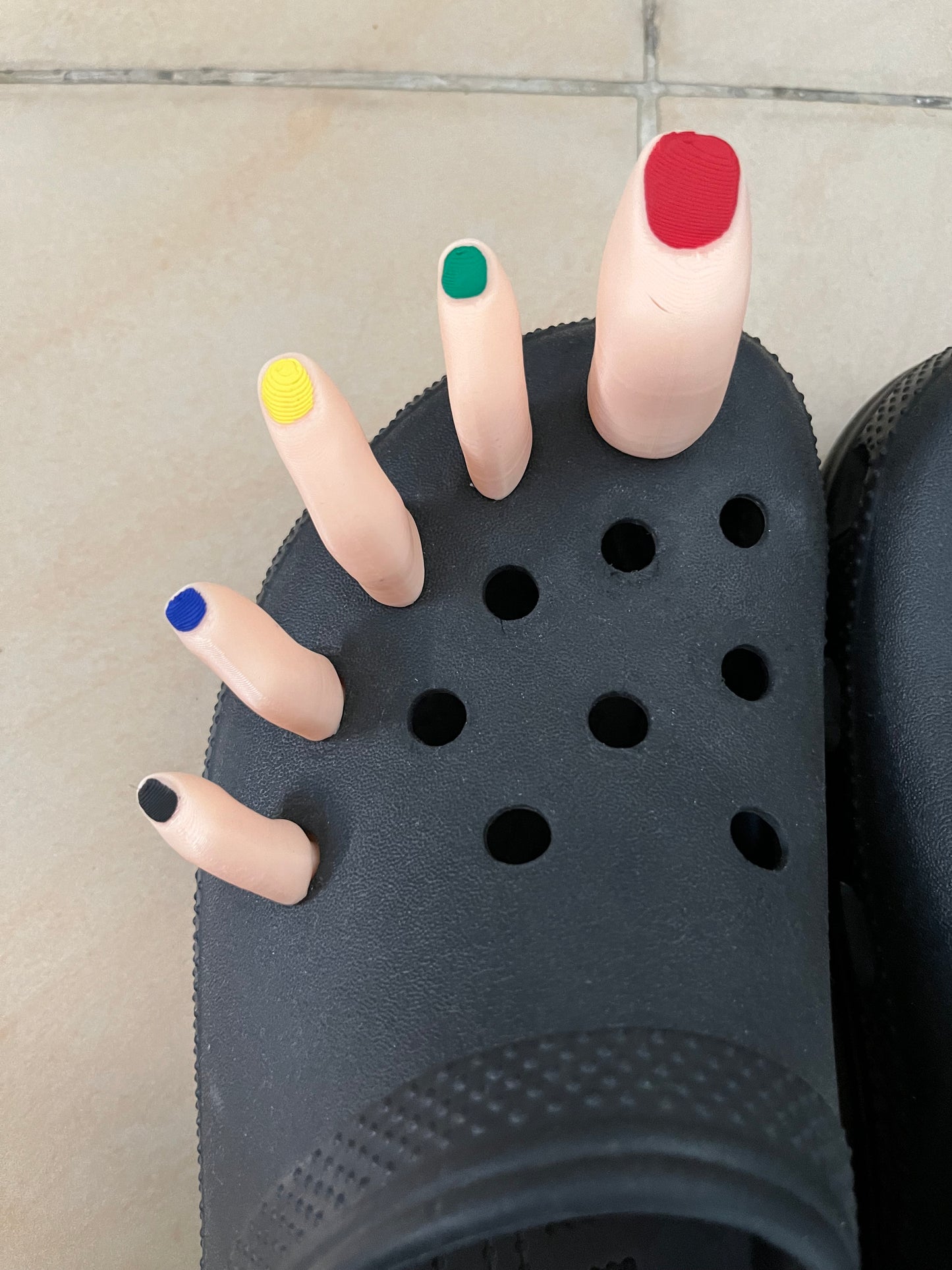 Bend Toes charm 3d printed for Croc with many color selection
