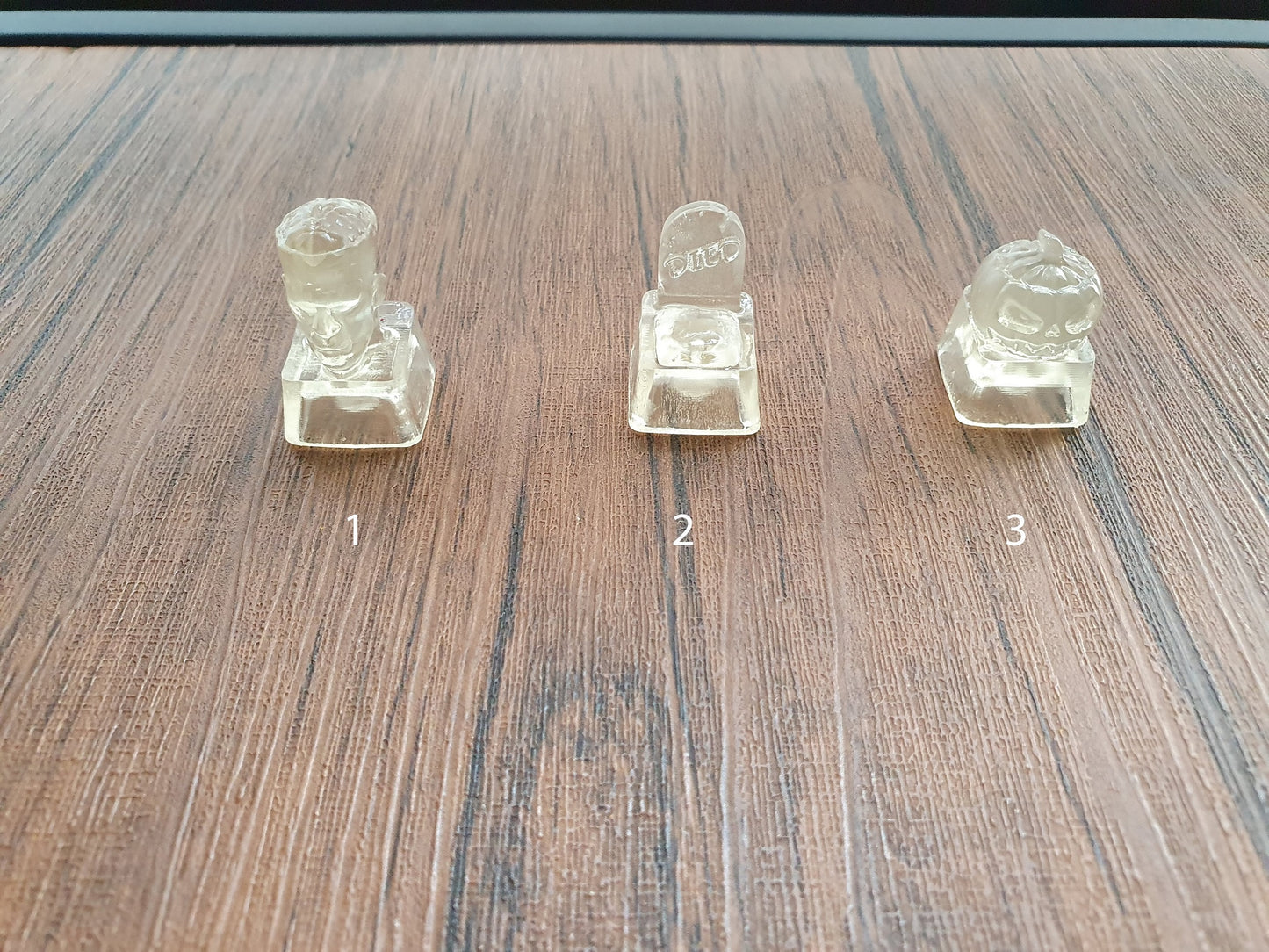 Clear Halloween Themes mechanical keycaps 3D printed