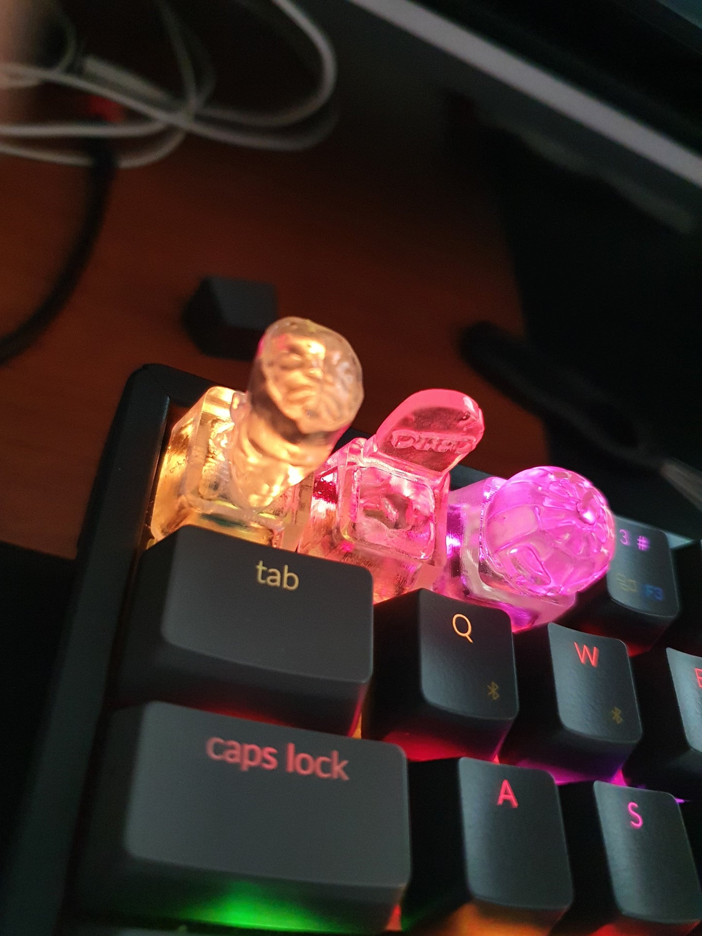 Clear Halloween Themes mechanical keycaps 3D printed