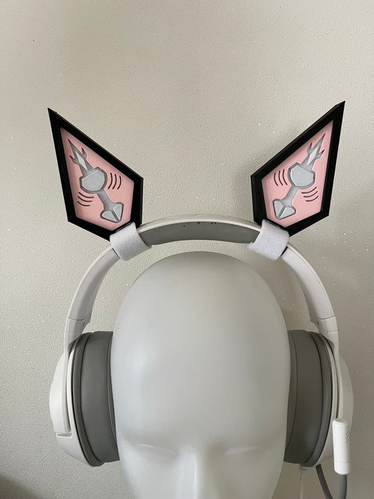 Leaf Futuristic mecha ears for Headphones / Headset for streaming anime cosplay