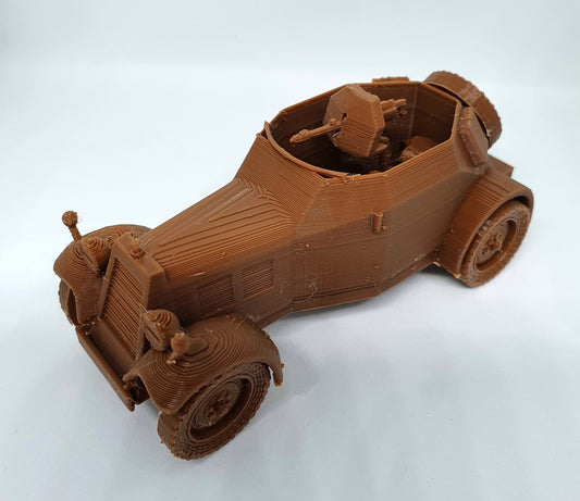 Maschinengewehrkraftwagen adler kfz. 13 , scale 72,  first armoured reconnaissance vehicle, World War One, 3D printed, wargaming, miniatures