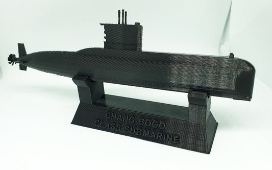 Jang Bogo-class submarine, scale 400, South Korea and Indonesia navy, 3D printed, wargaming, military miniatures