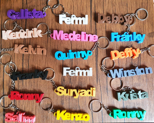 Unique Personalized Keyring 3D Printed, Custom Name and Personalized Keychain for Gifts