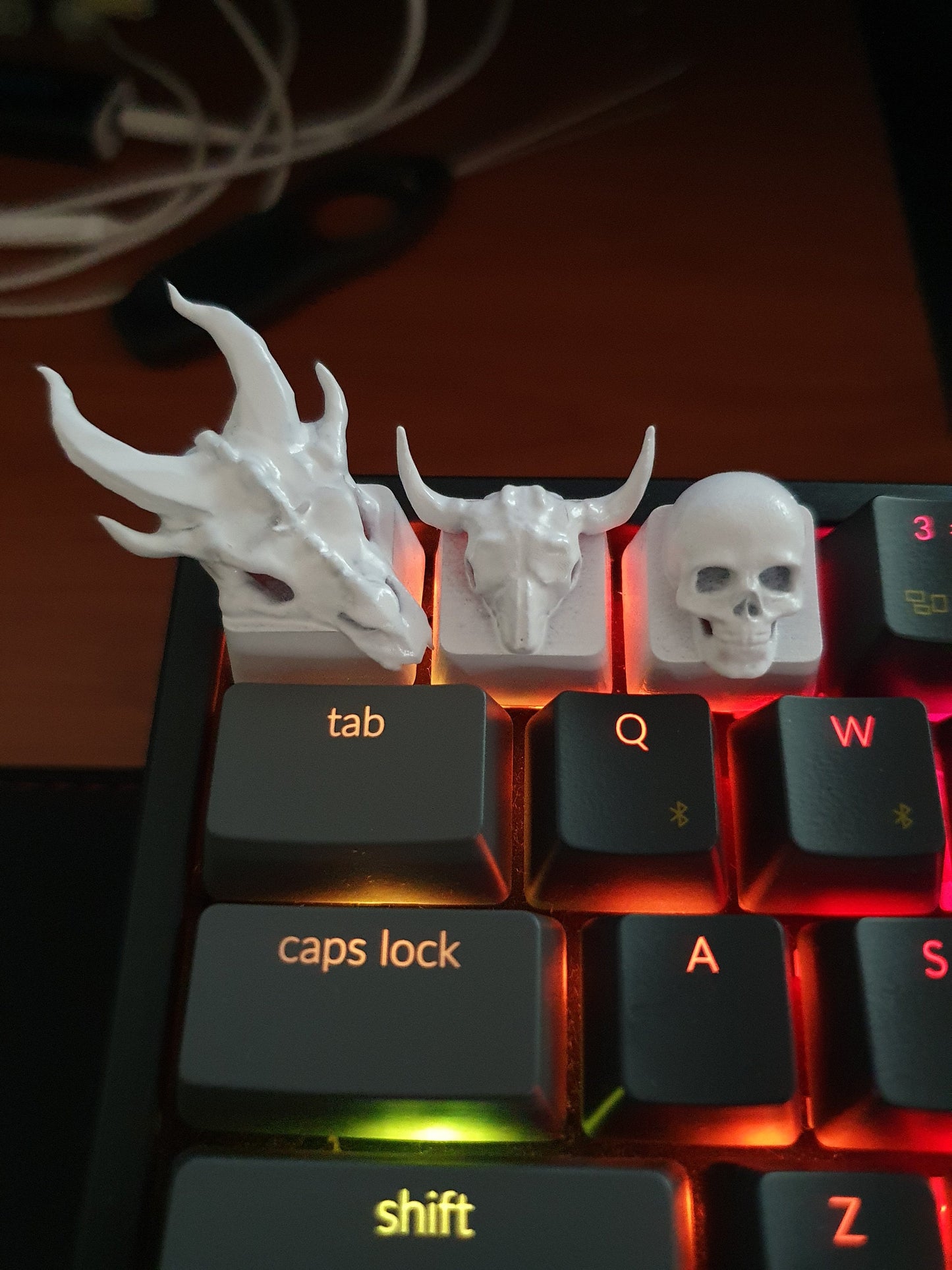 Skull Artisan keycaps 3D printed