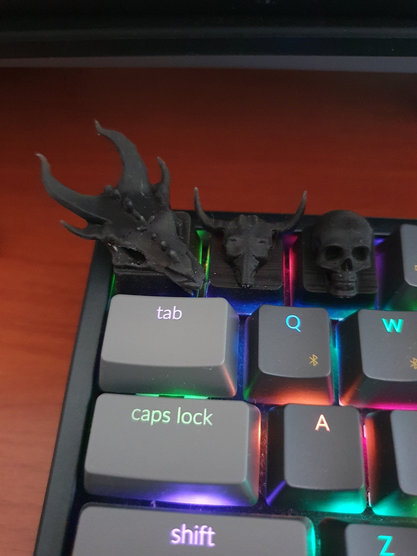 Skull Artisan keycaps 3D printed