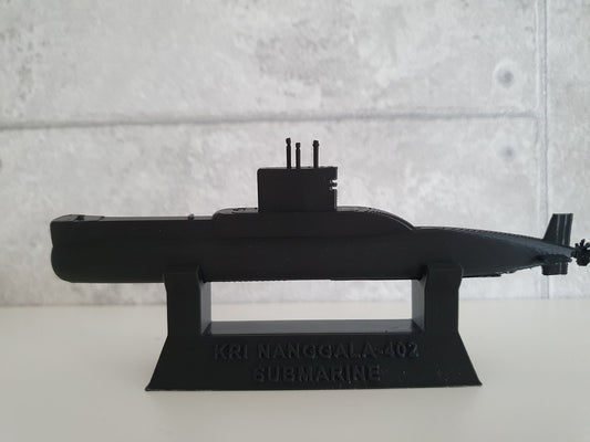 Cakra-class submarine, scale 400, German Indonesia navy, 3D printed, wargaming, military miniatures