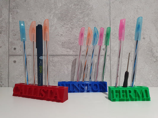 Pen Holder 3D Printed, Custom Name and Personalized Name for Gifts