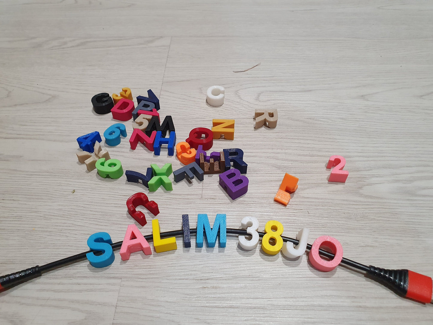 Cable Clip Letter Tag 3D Printed, Custom Name and Personalized Name for Gifts