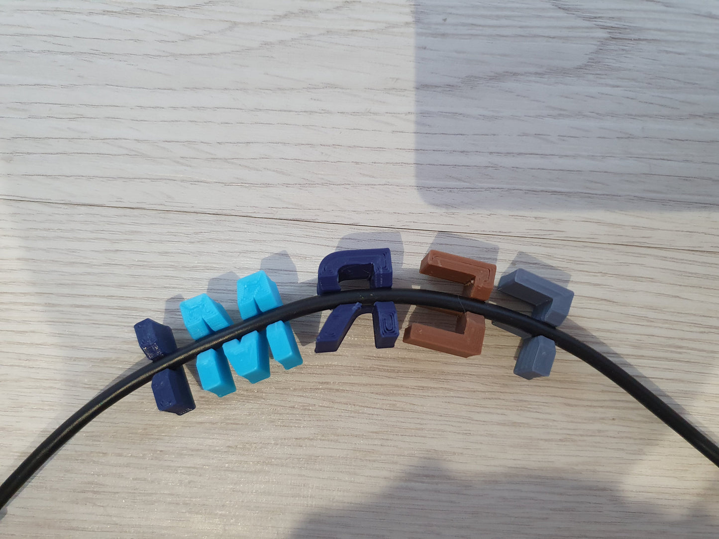 Cable Clip Letter Tag 3D Printed, Custom Name and Personalized Name for Gifts