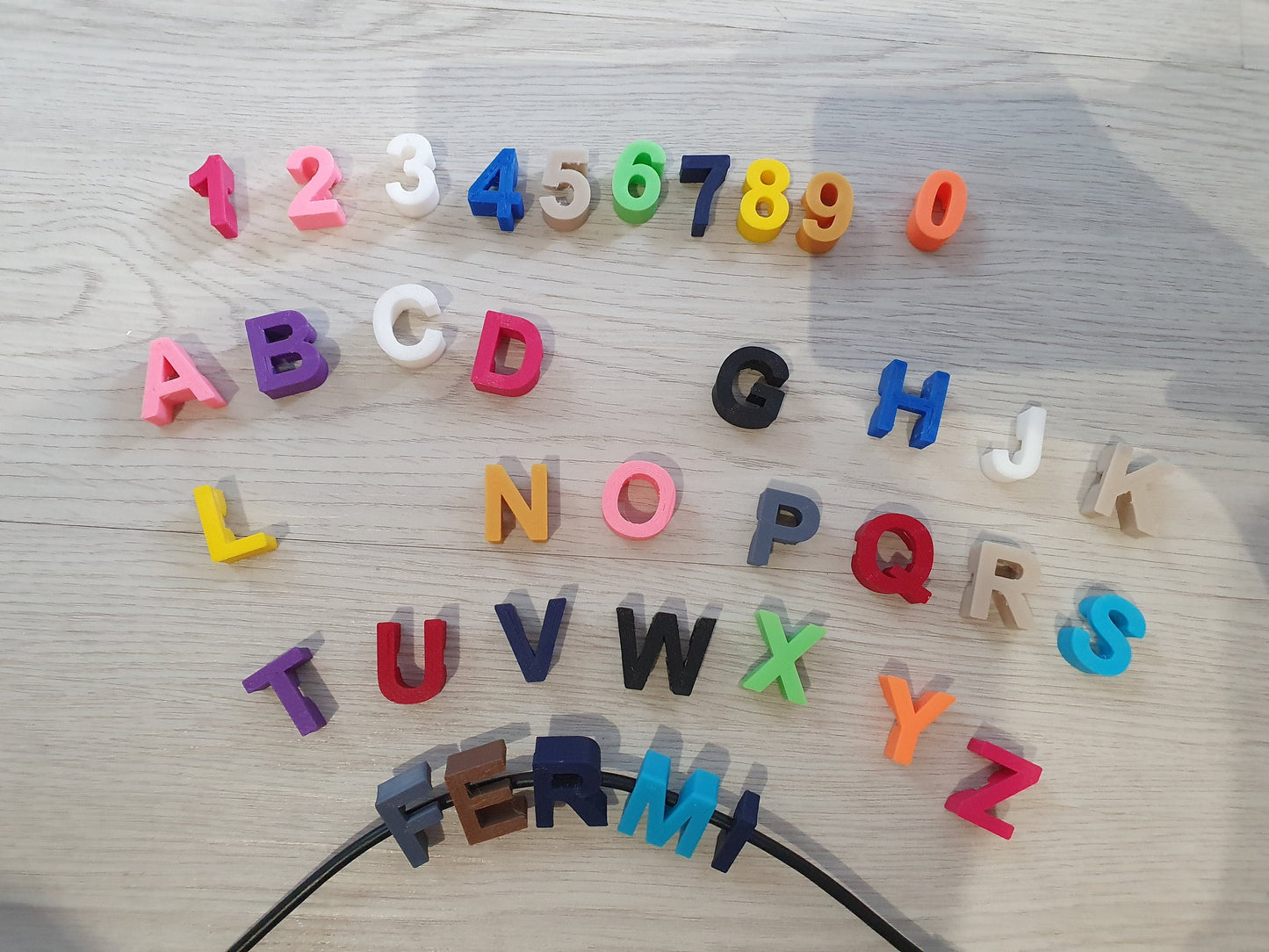 Cable Clip Letter Tag 3D Printed, Custom Name and Personalized Name for Gifts