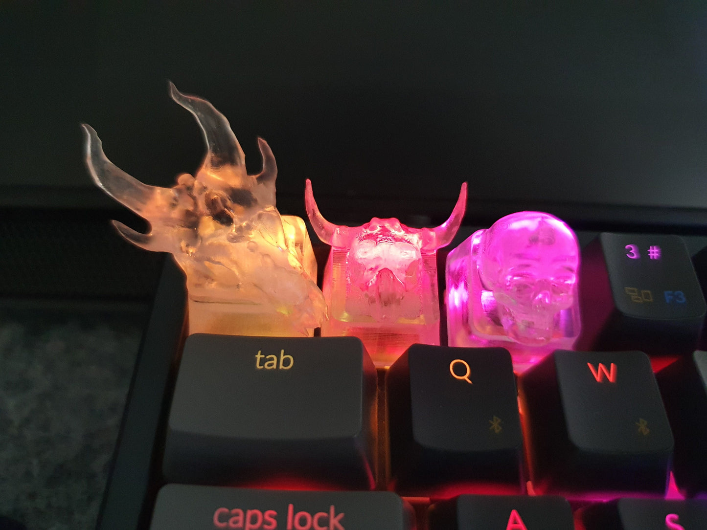 Skull Artisan keycaps 3D printed