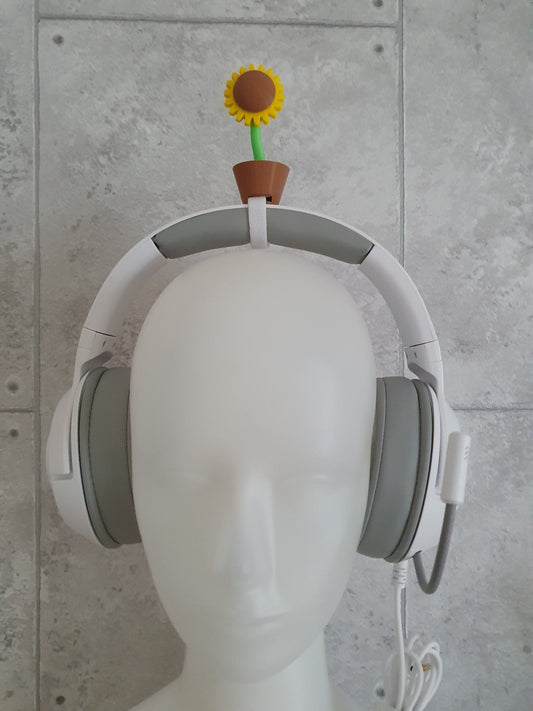 SunFlower with pot for Headphones / Headset for streaming anime cosplay