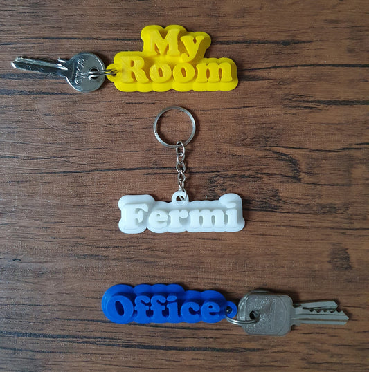 Unique Personalized Keyring Style 2 3D Printed, Custom Name and Personalized Keychain for Gifts