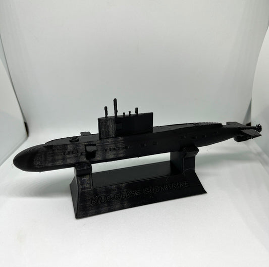 Kilo-class submarine, scale 450, Soviet Union, 3D printed, wargaming, military miniatures