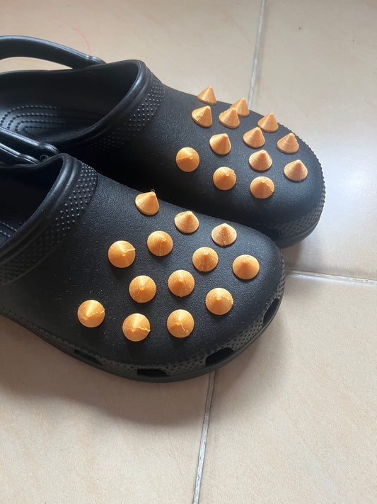 Gold color Spike charms for Croc