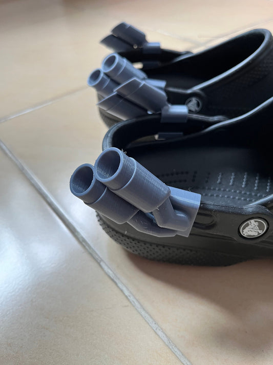 Twin muffler exhaust for Croc