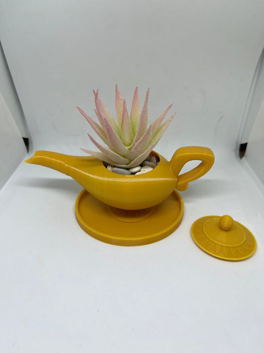 Genie lamp pot planter for office desk decor