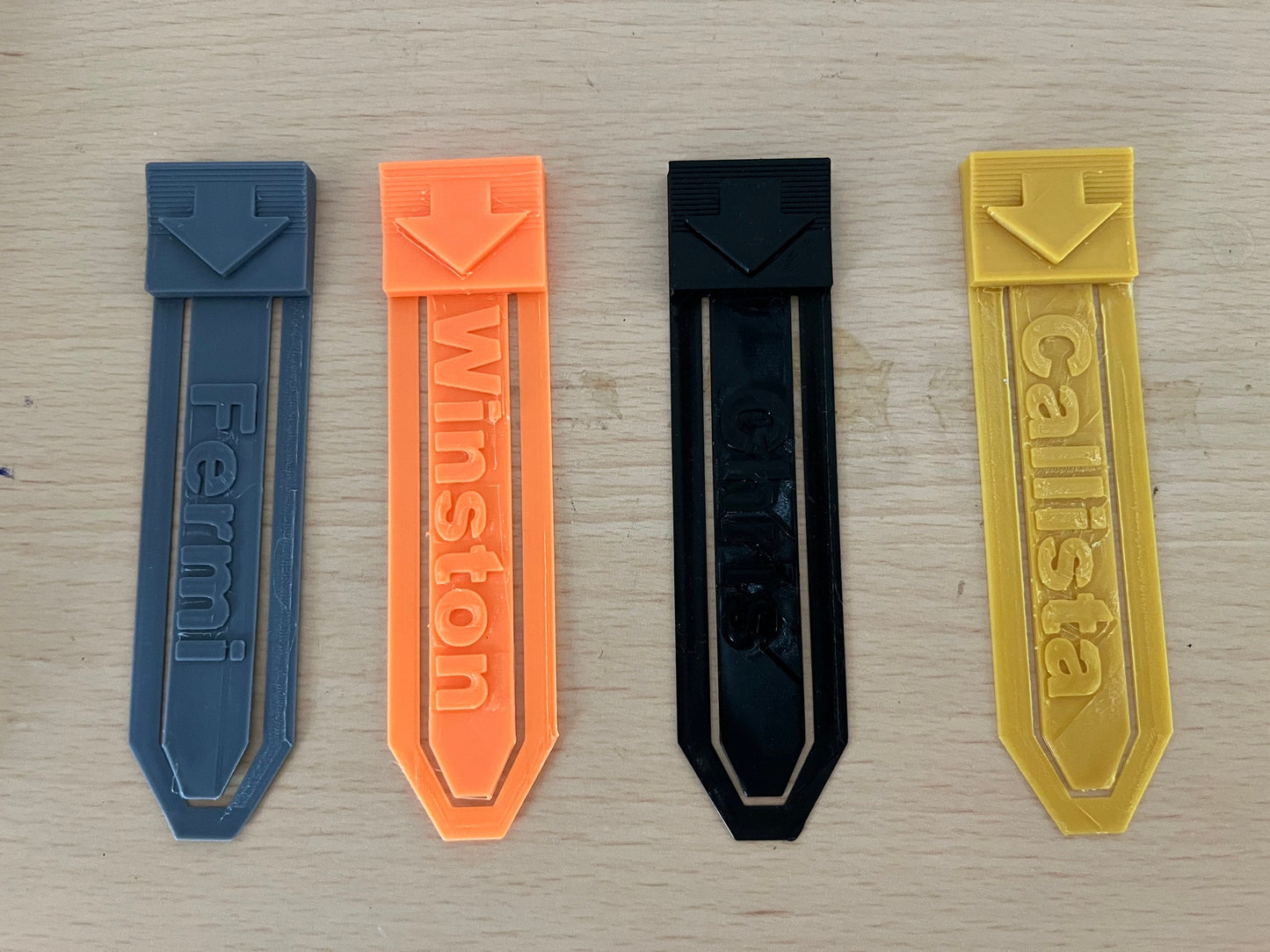 Personalized name Bookmark 3D Printed