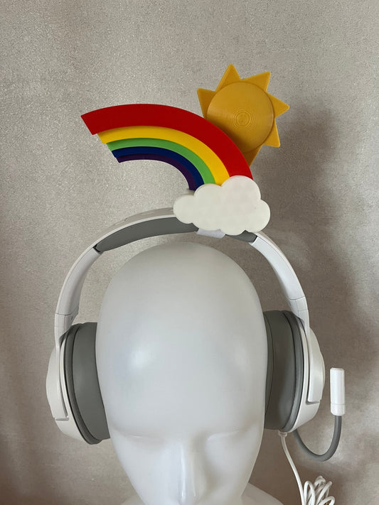 Rainbow sunny day for Headphones / Headset for streaming anime cosplay