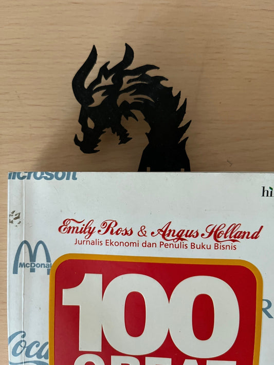 Dragon silhouette Bookmark 3D Printed