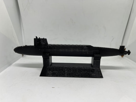 George Washington-Class Submarine, scale 750, United States navy, 3D printed, wargaming, military miniatures