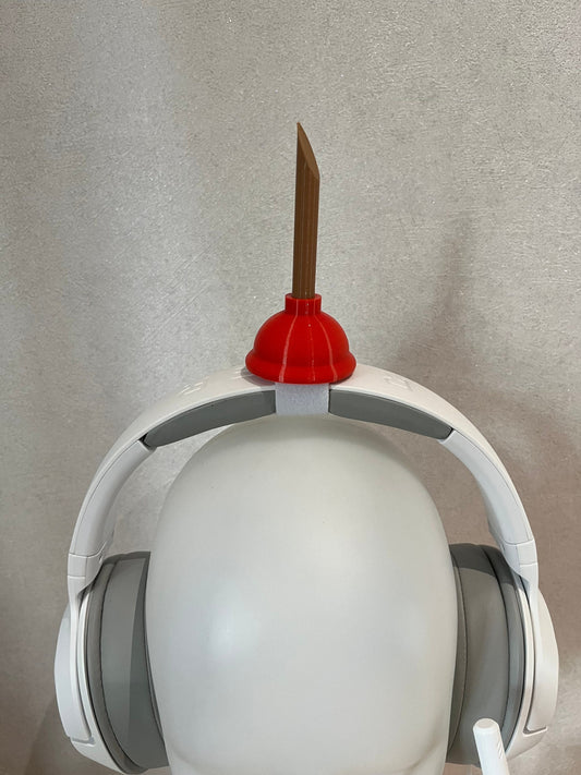 Plunger for Headphones / Headset for game fun streaming anime cosplay