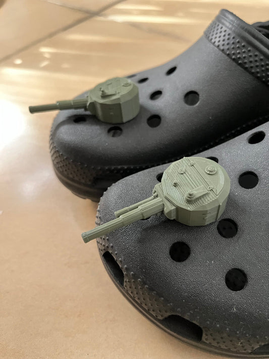 Tank turret charm model 2 for Croc with many color selection