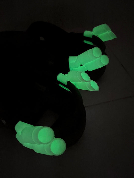 Glow In The Dark Twin muffler exhaust for Croc