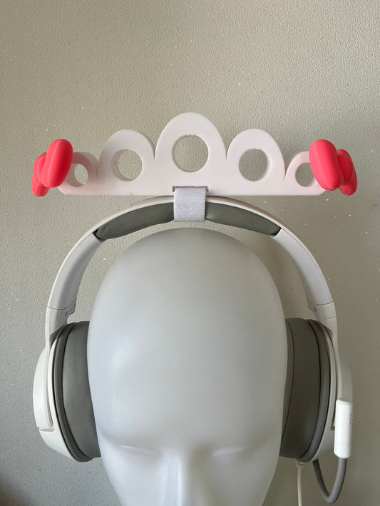 Maid hat with Ribbon for Headphones / Headset for streaming anime cosplay