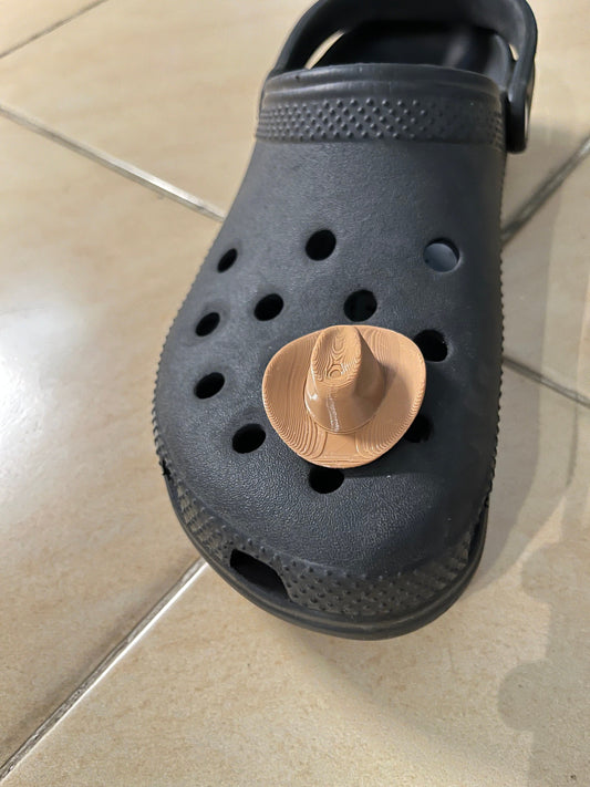 Cowboy hat charm 3d printed for Croc