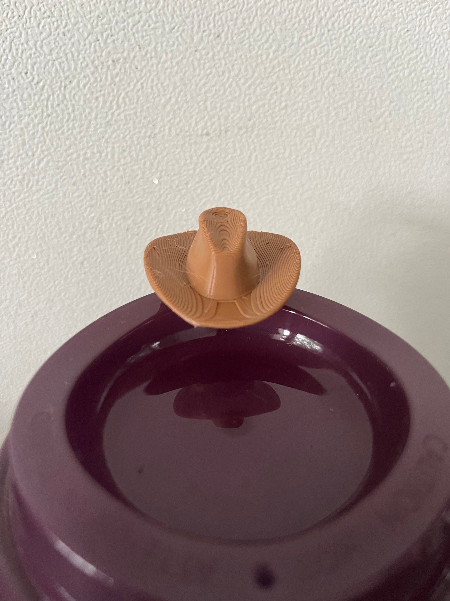 Cowboy hat 3D printed hot drink stopper reusable cup