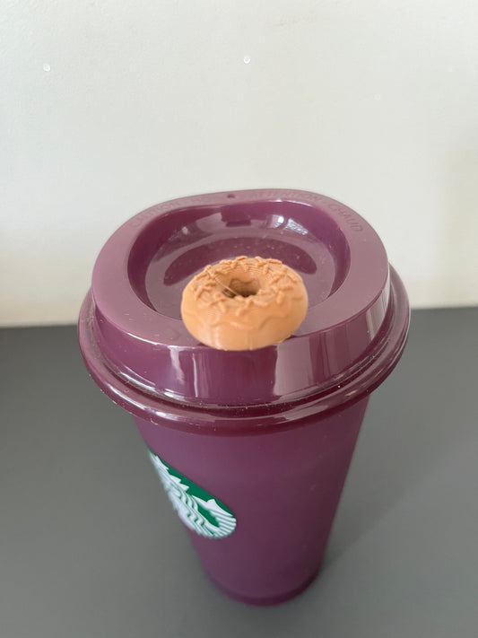 Donut 3D printed hot drink stopper reusable cup