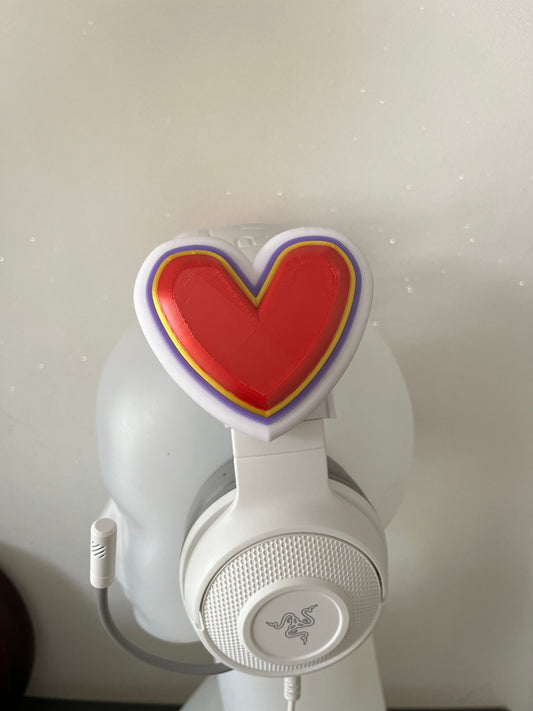 Heart mixed colors for Headphones / Headset for streaming anime cosplay