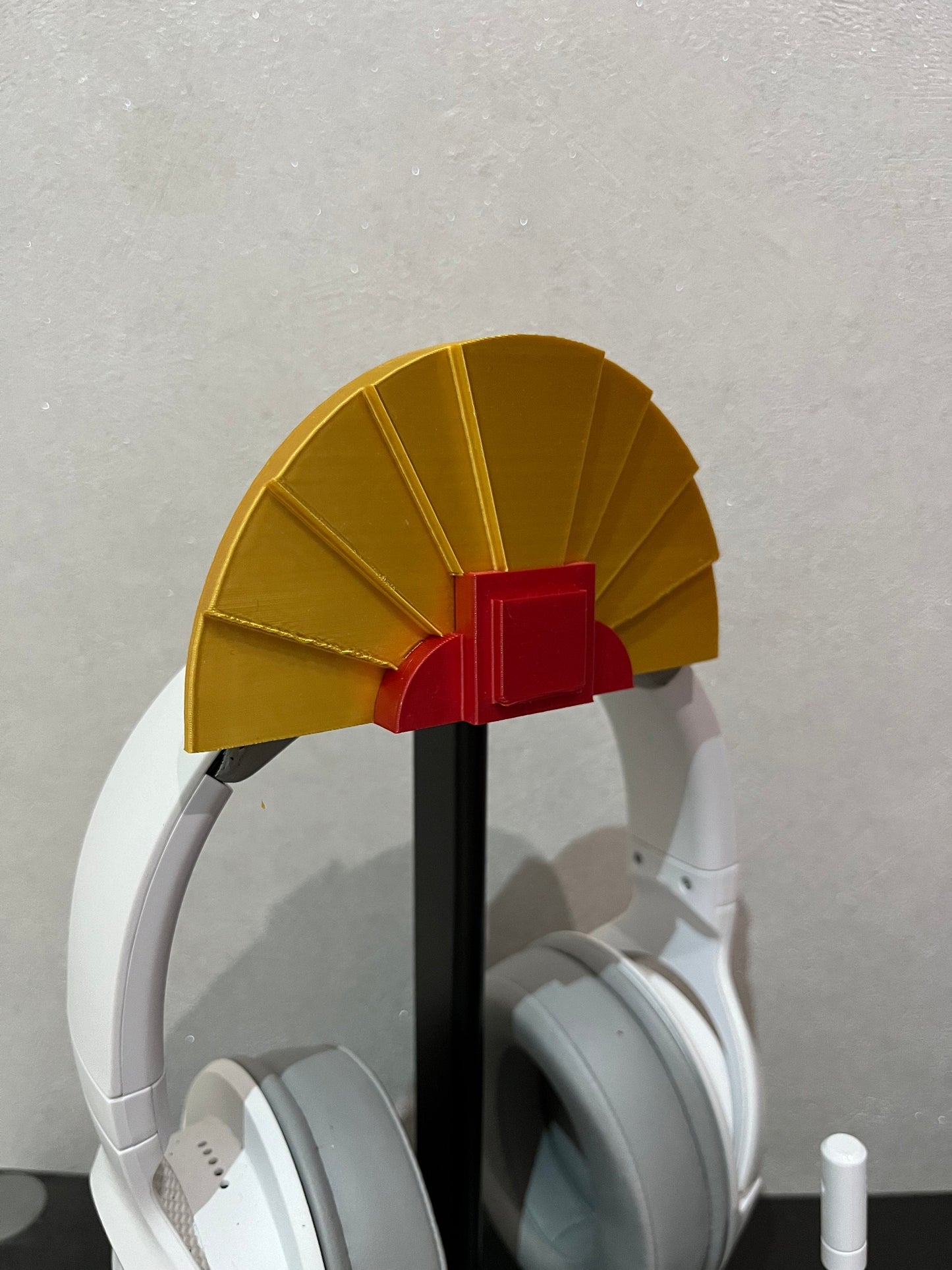 Gold Manga Fan Crown for Headphones / Headset for streaming anime cosplay