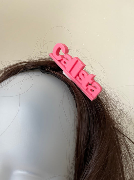 Unique Personalized Custom name hair clip for streaming anime cosplay