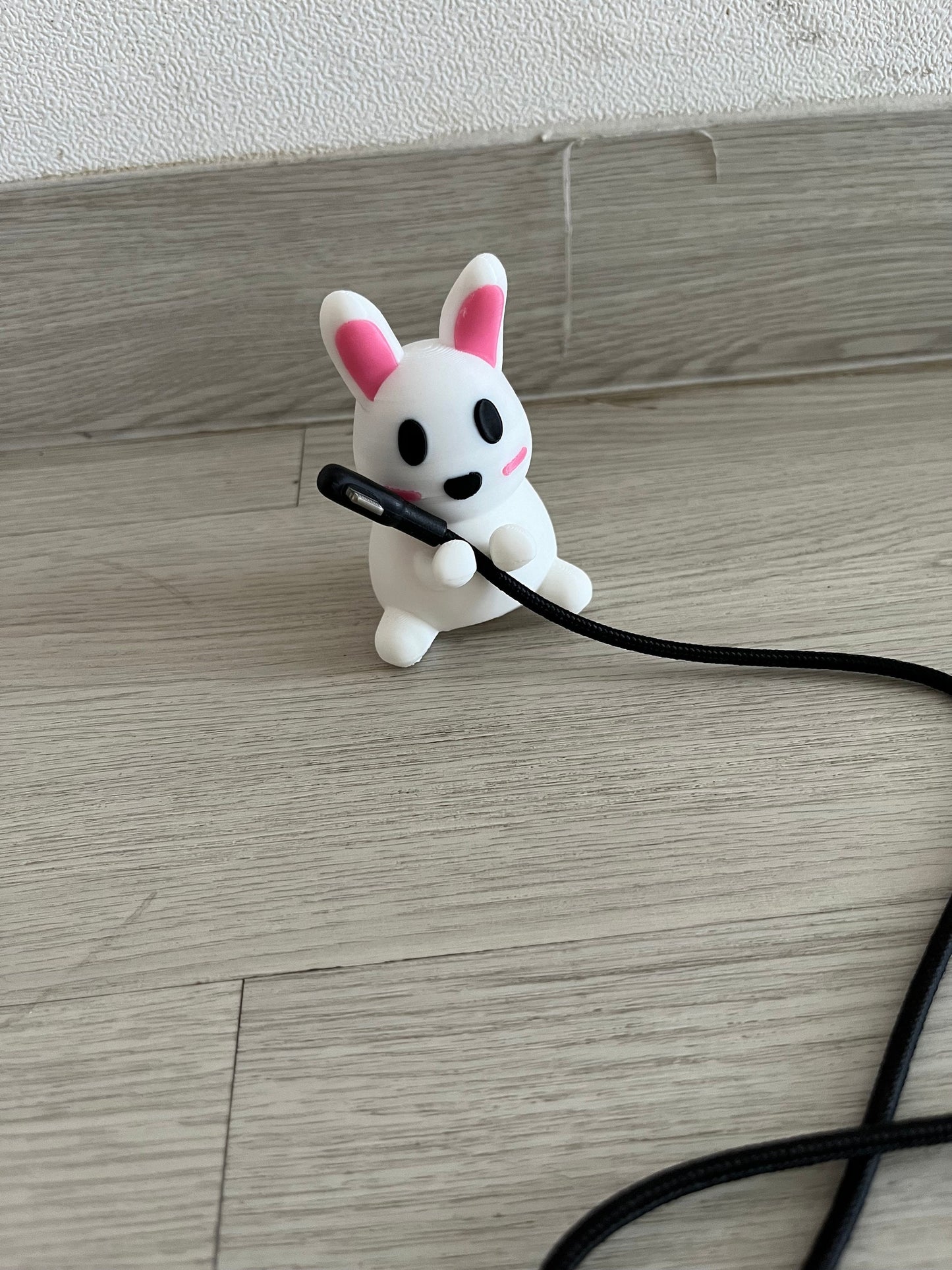 Cute Kawaii Bunny Cable Holder, 3D Printed