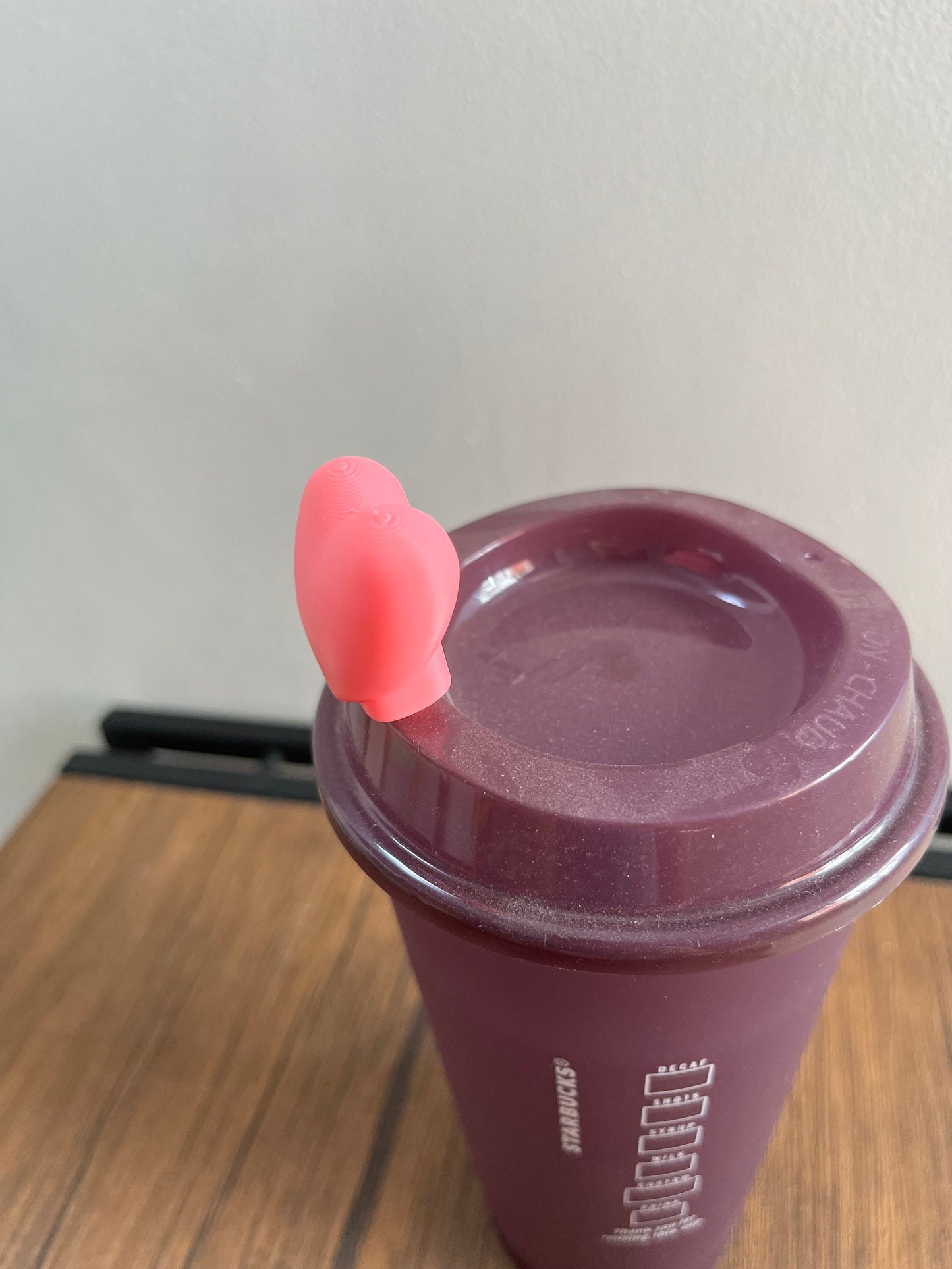 Heart Love 3D printed hot drink stopper reusable cup