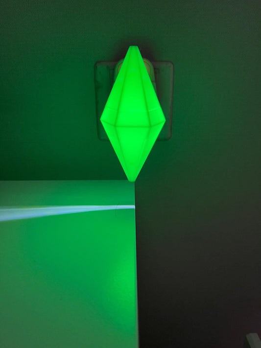 Plumbob Diamond Lamp USB Wall Night Light Plug 3D print