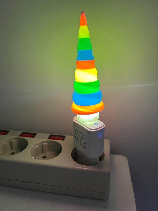 Unicorn Horn Lamp USB Wall Night Light Plug 3D print